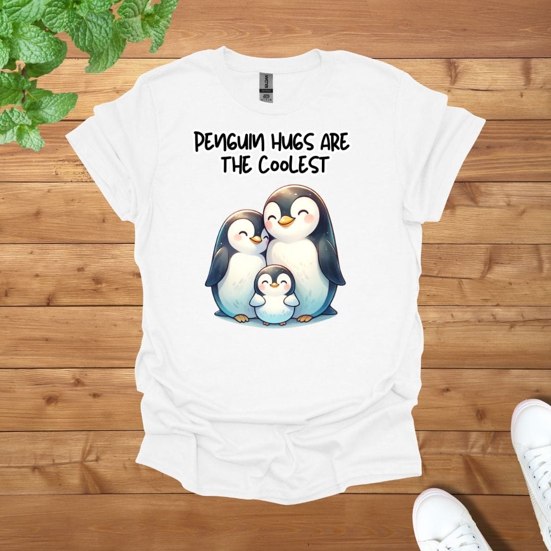 Penguin Family - Penguin Hugs are the Coolest Unisex Adult T-Shirt
