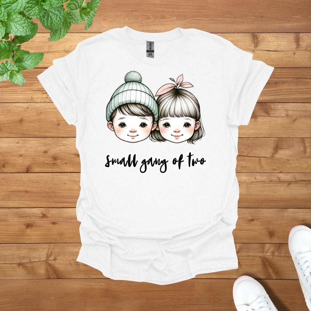 Sibling Besties Twins Best Friends - Small Gang of Two Unisex Adult T-Shirt