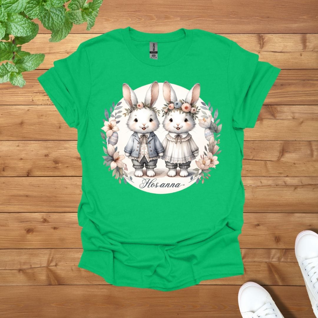 Hosanna Besties Siblings Twins Bunnies Unisex Adult T-Shirt