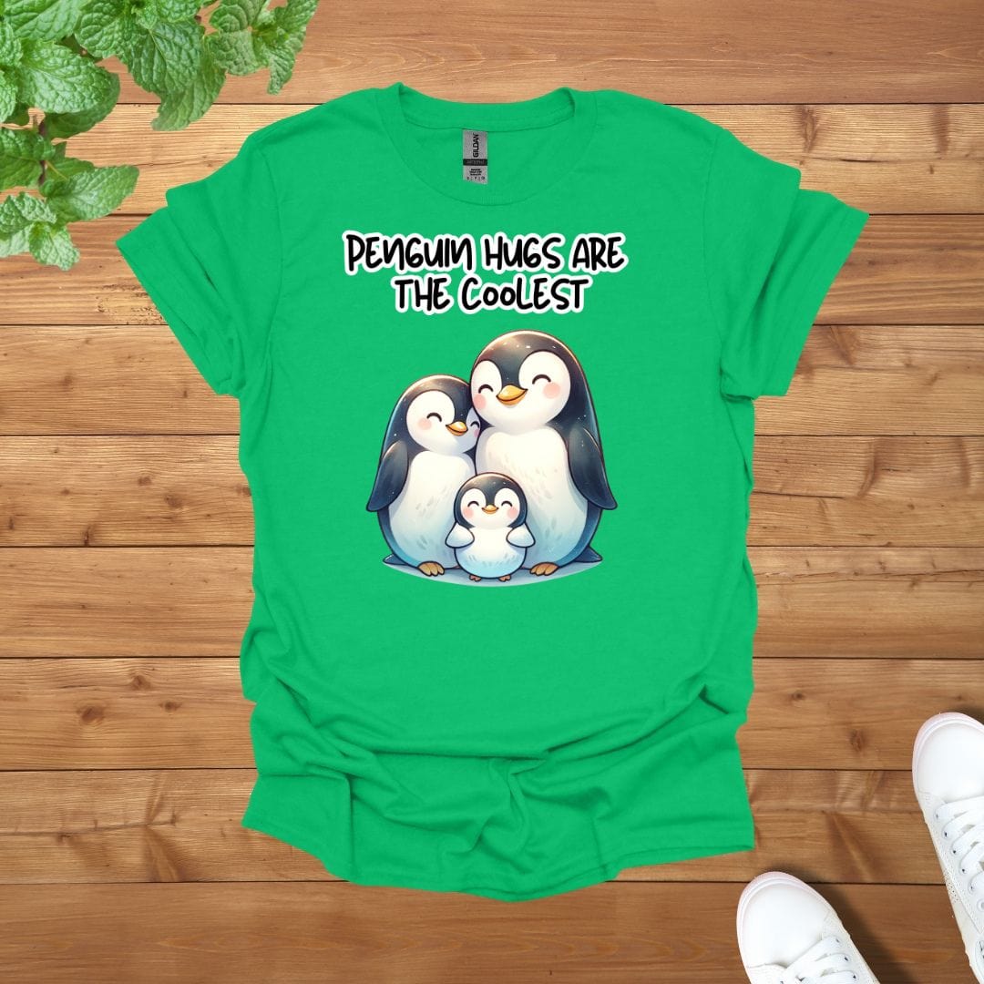 Penguin Family - Penguin Hugs are the Coolest Unisex Adult T-Shirt