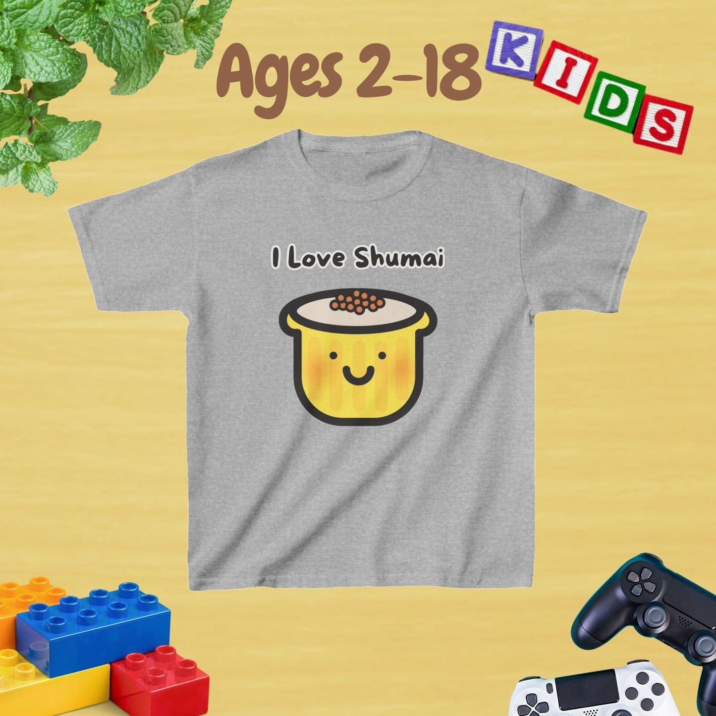 I Love Shumai Kids Tee - Unisex Graphic Tee for Kids Age 2-18