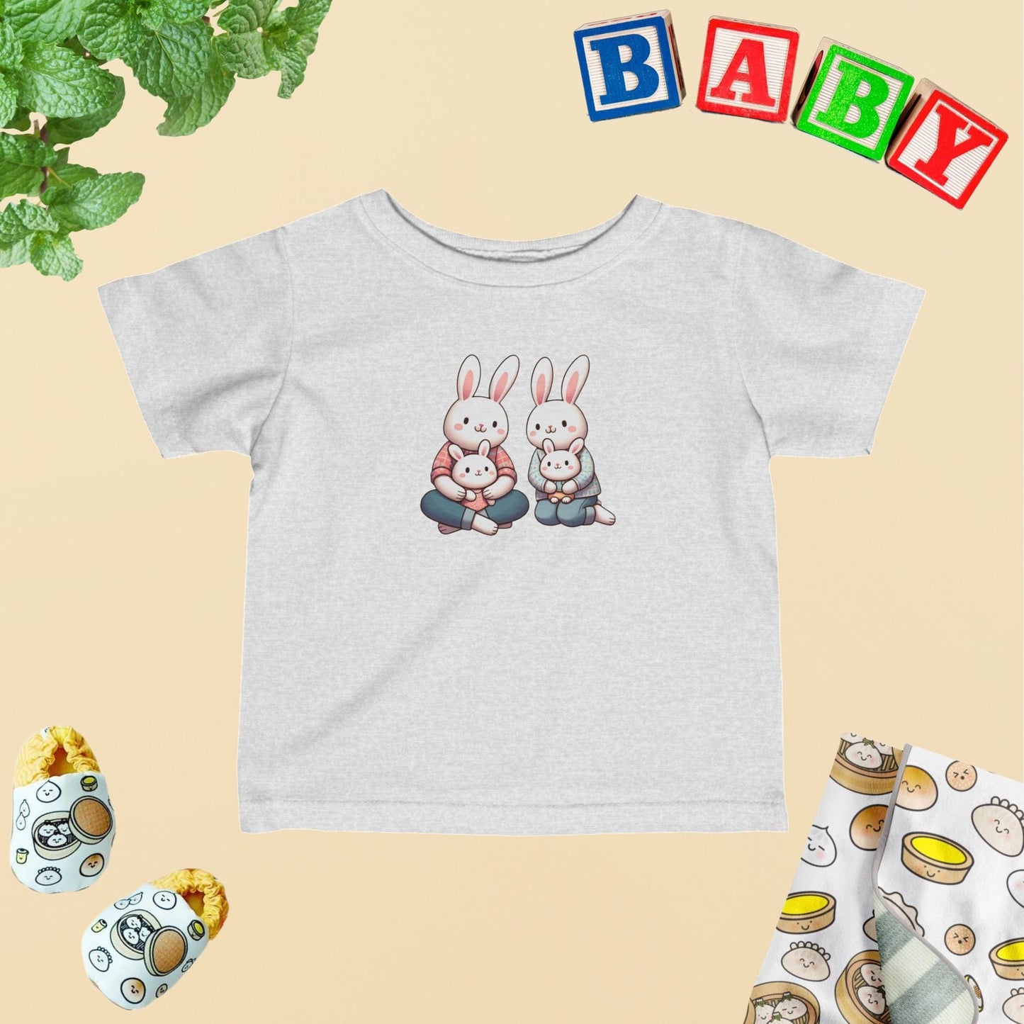 Bunny Family Baby Tee