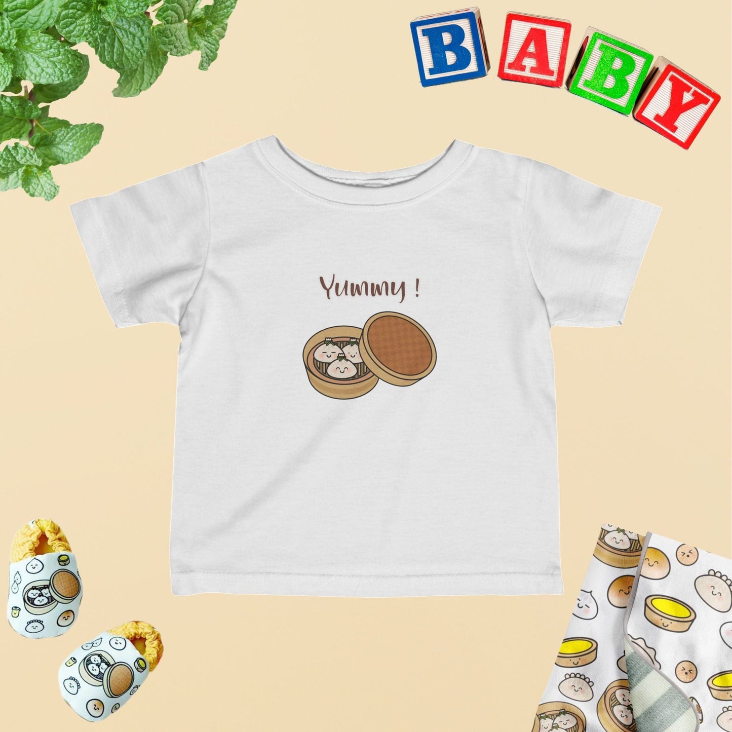 Yummy Dumplings Family Baby T-Shirt Soft Foodie Graphic Tee