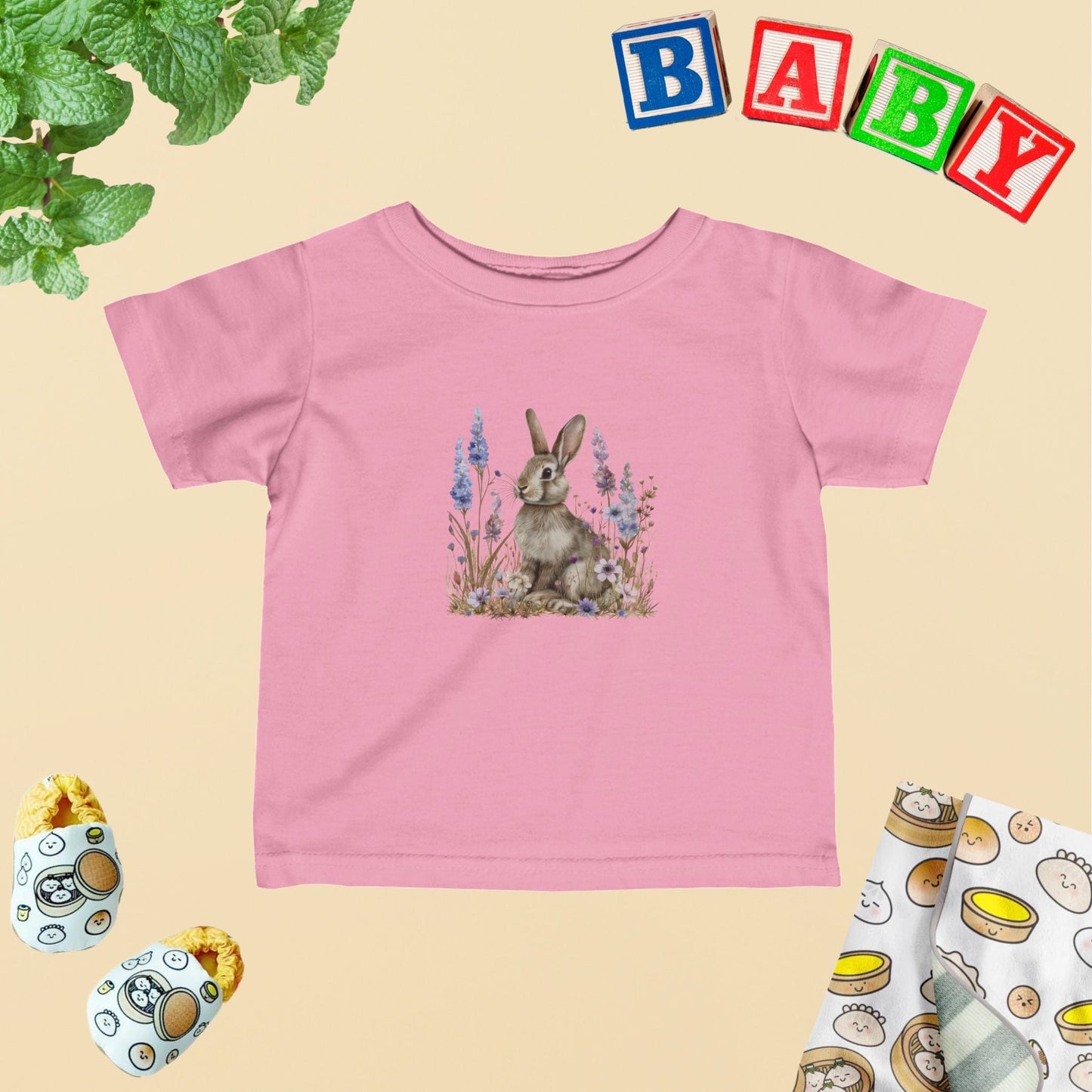 My Grey Bunny Baby Tee