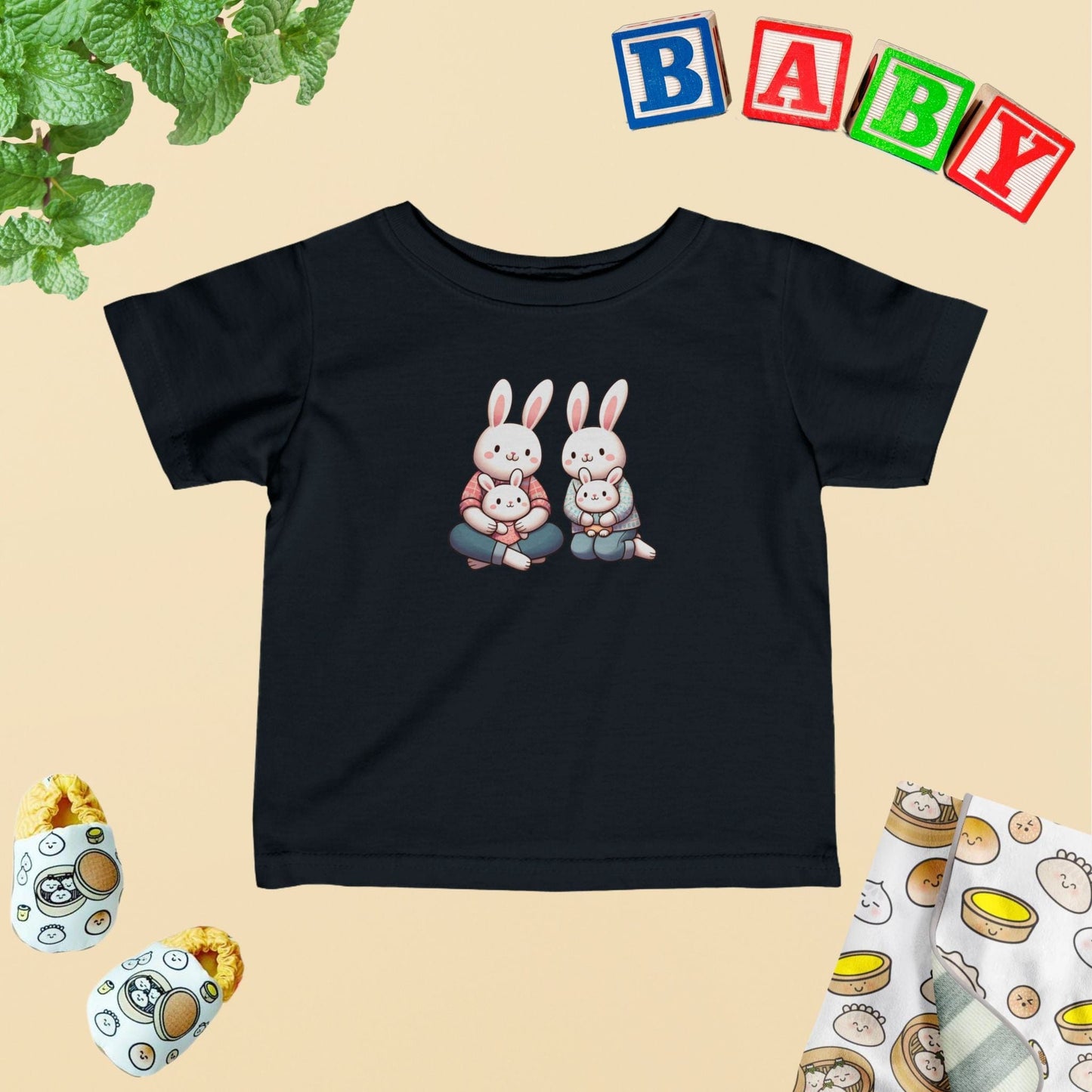 Bunny Family Baby Tee