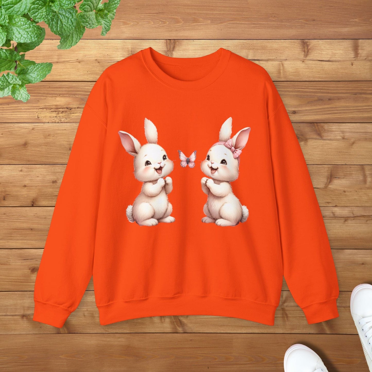 My Twins Bunnies & Butterfly Unisex Adult Sweatshirt