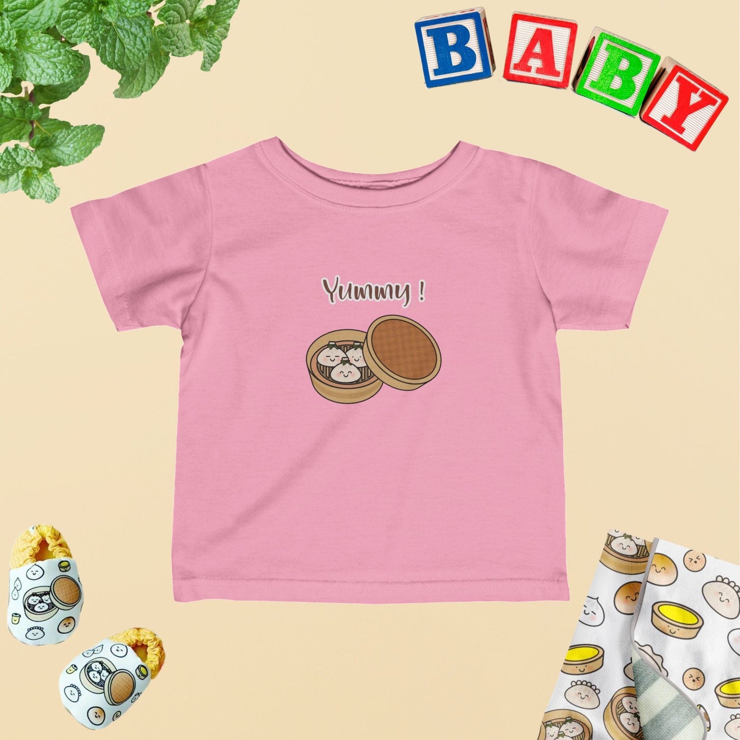 Yummy Dumplings Family Baby T-Shirt Soft Foodie Graphic Tee