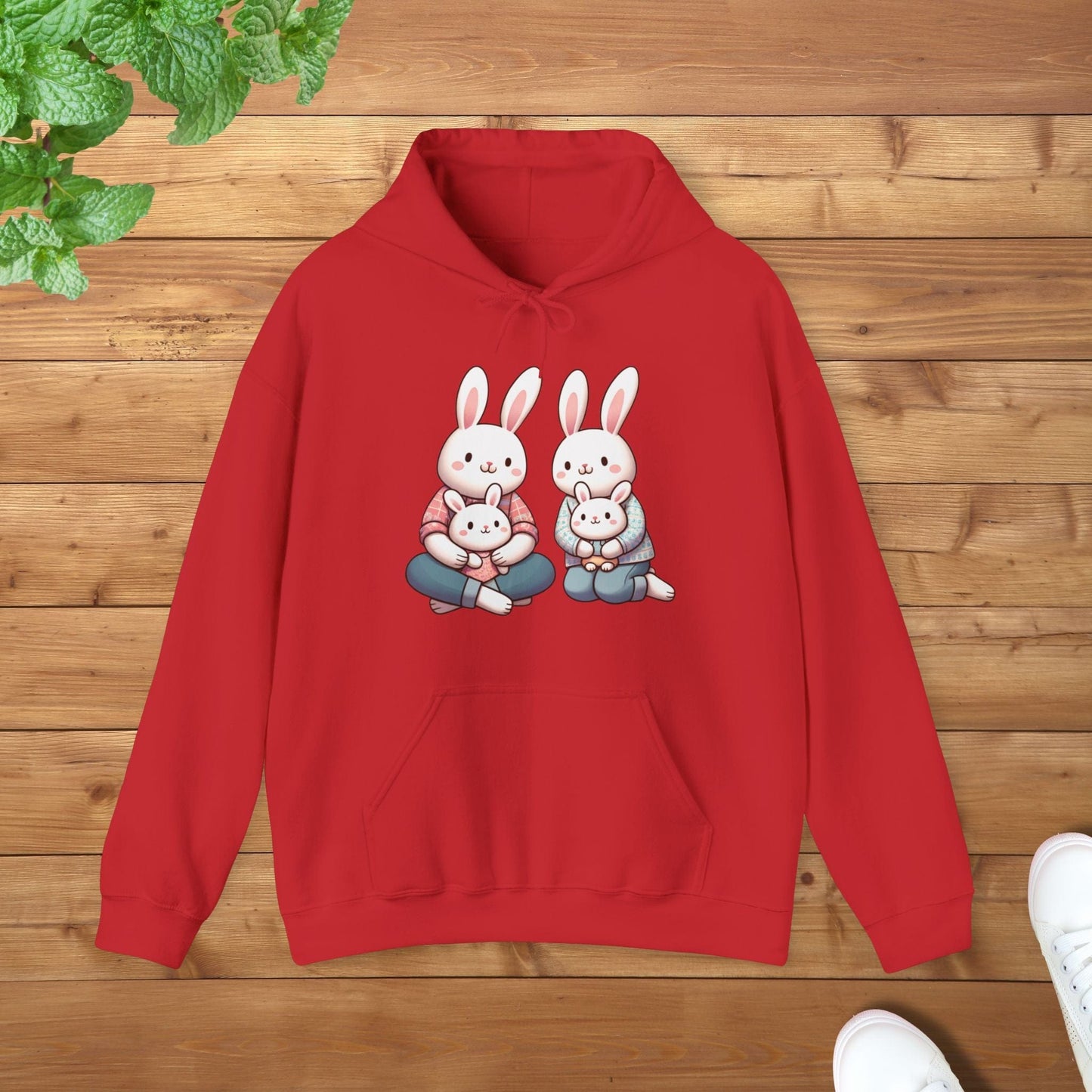 Bunny Family Unisex Adult Hoodie