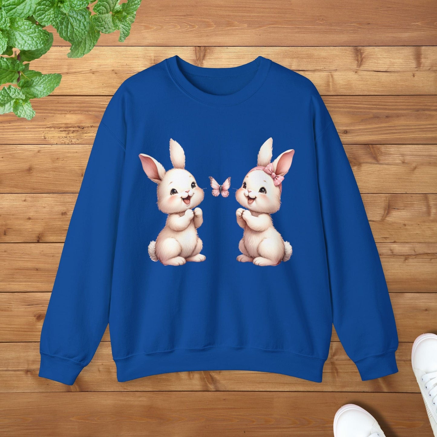 My Twins Bunnies & Butterfly Unisex Adult Sweatshirt