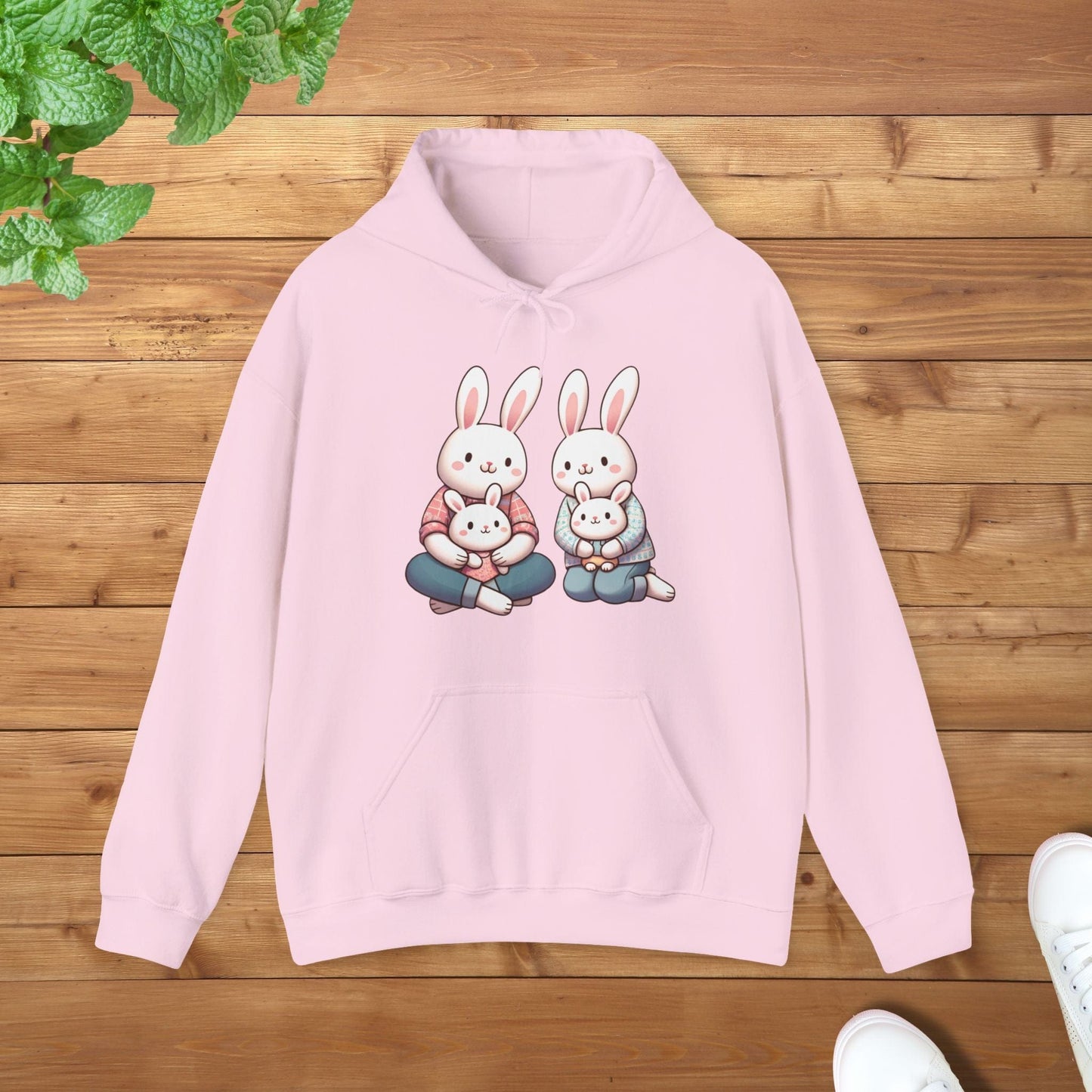 Bunny Family Unisex Adult Hoodie