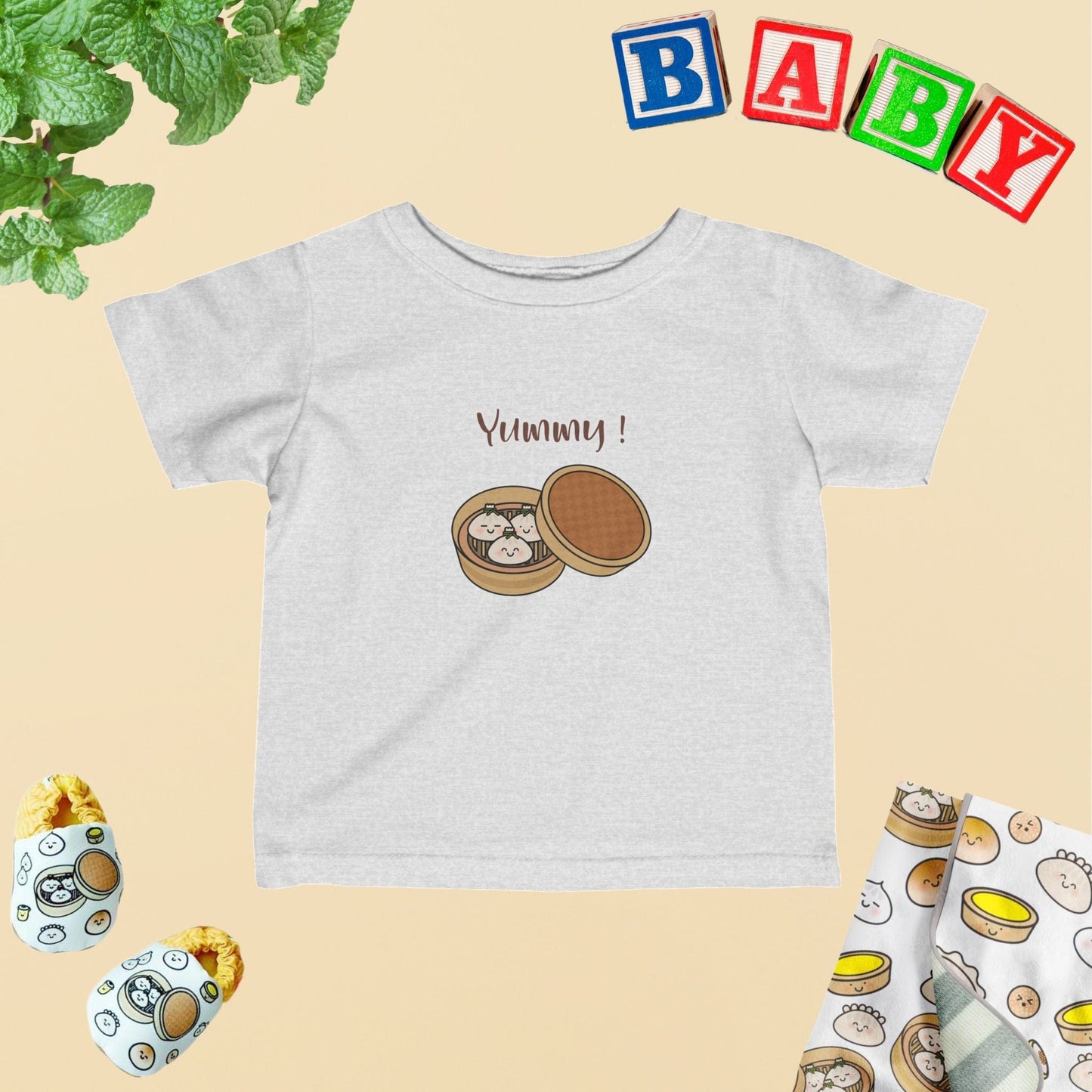 Yummy Dumplings Family Baby T-Shirt Soft Foodie Graphic Tee