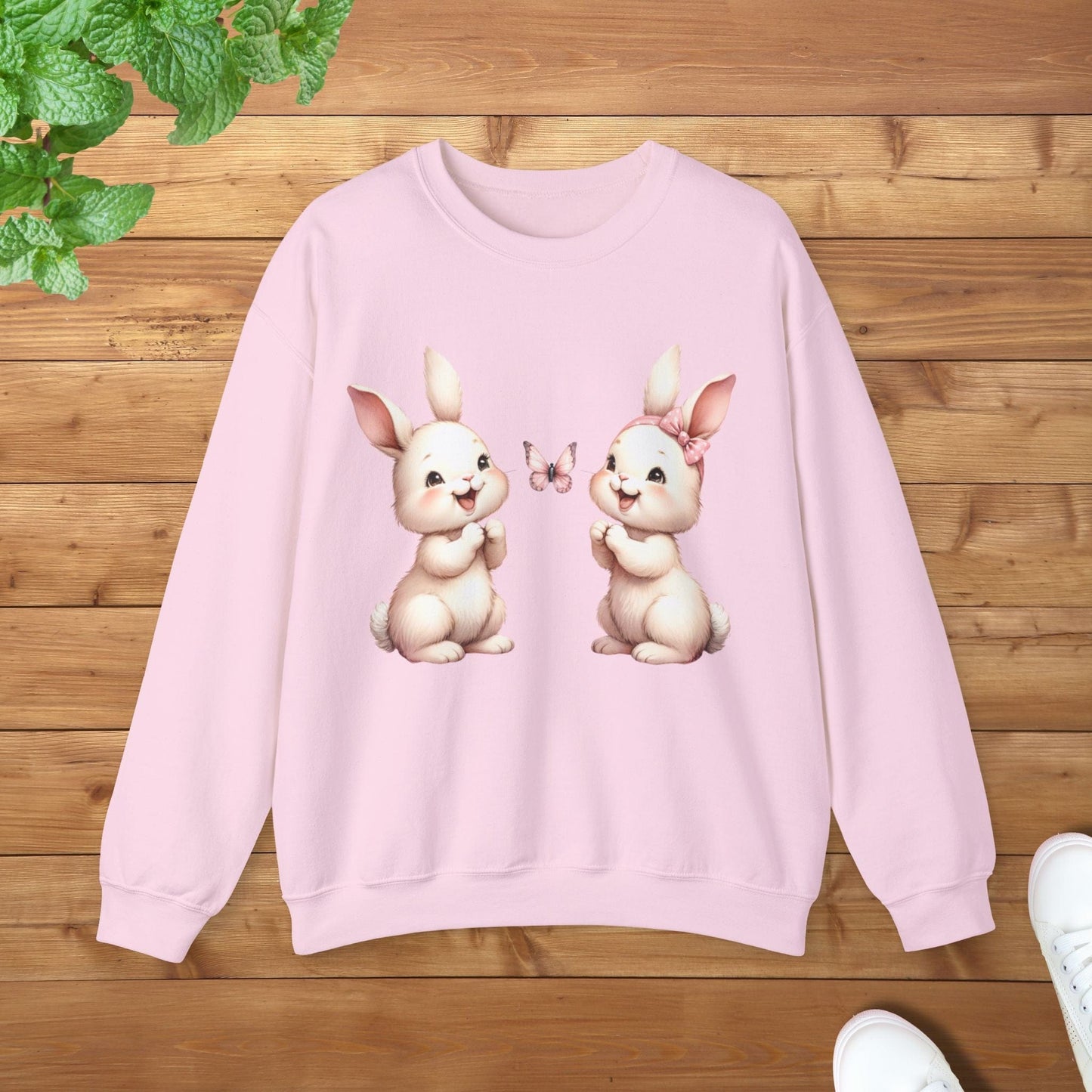 My Twins Bunnies & Butterfly Unisex Adult Sweatshirt