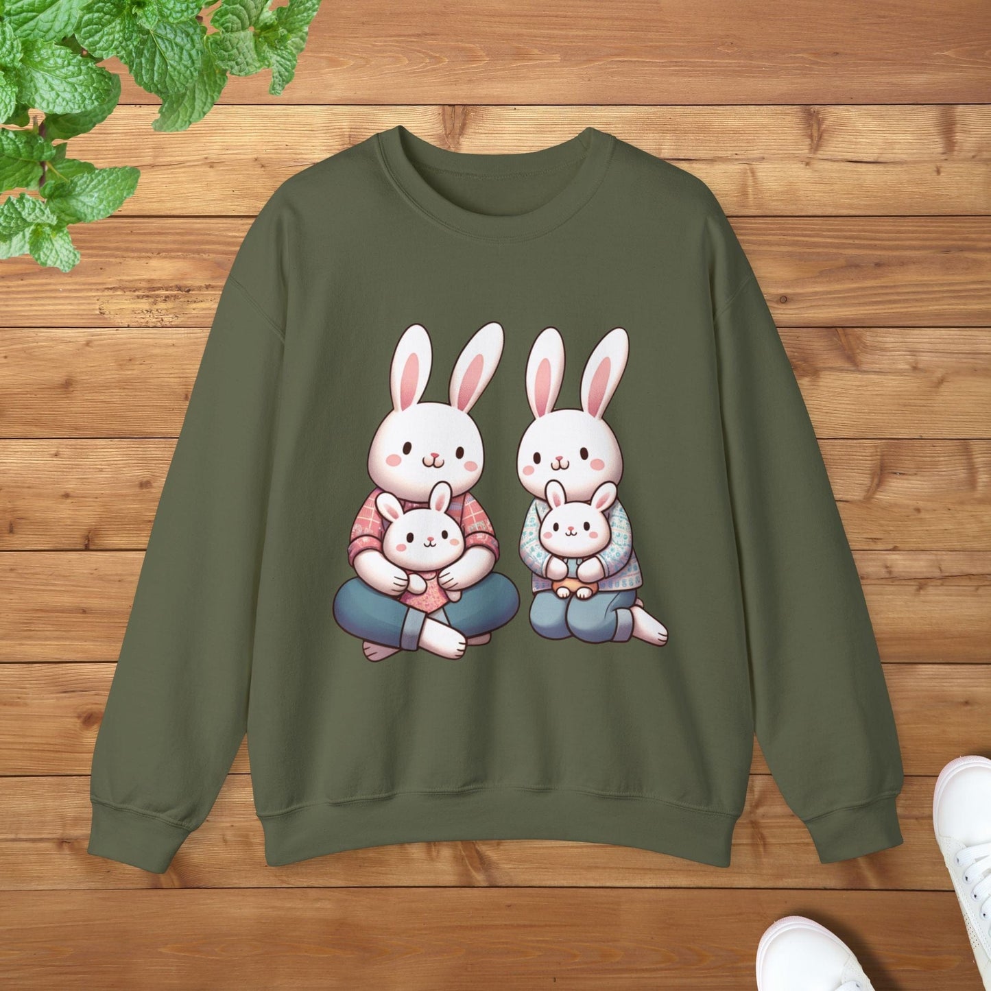 Bunny Family Unisex Adult Sweatshirt