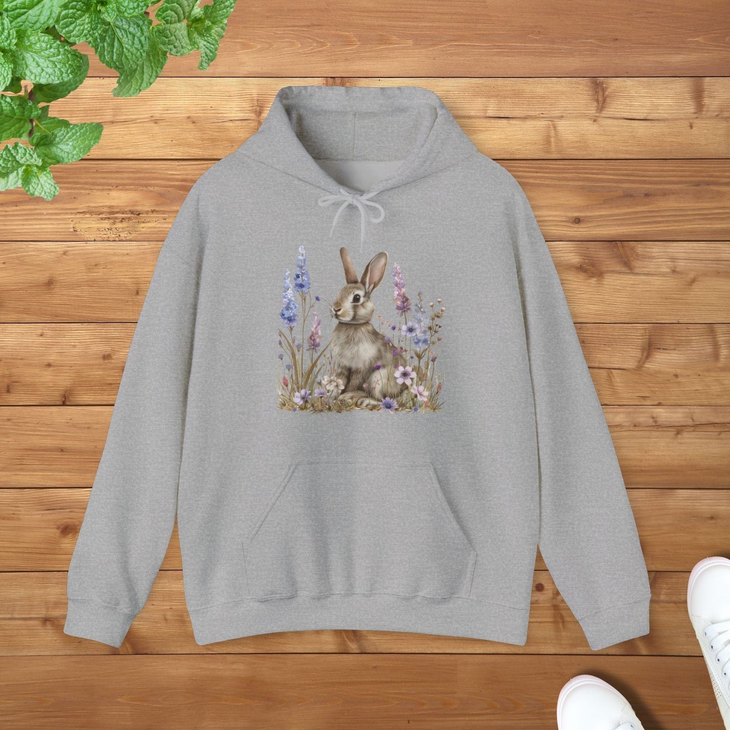 My Grey Bunny Unisex Adult Hoodie