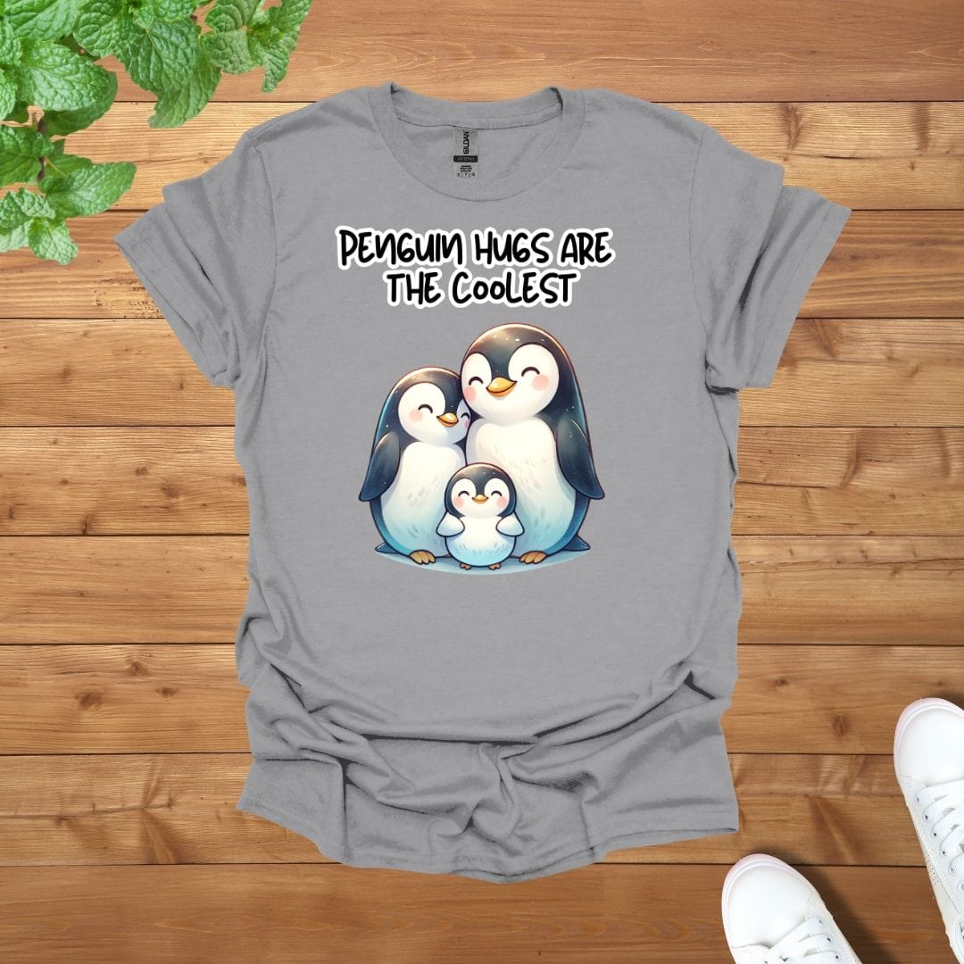 Penguin Family - Penguin Hugs are the Coolest Unisex Adult T-Shirt