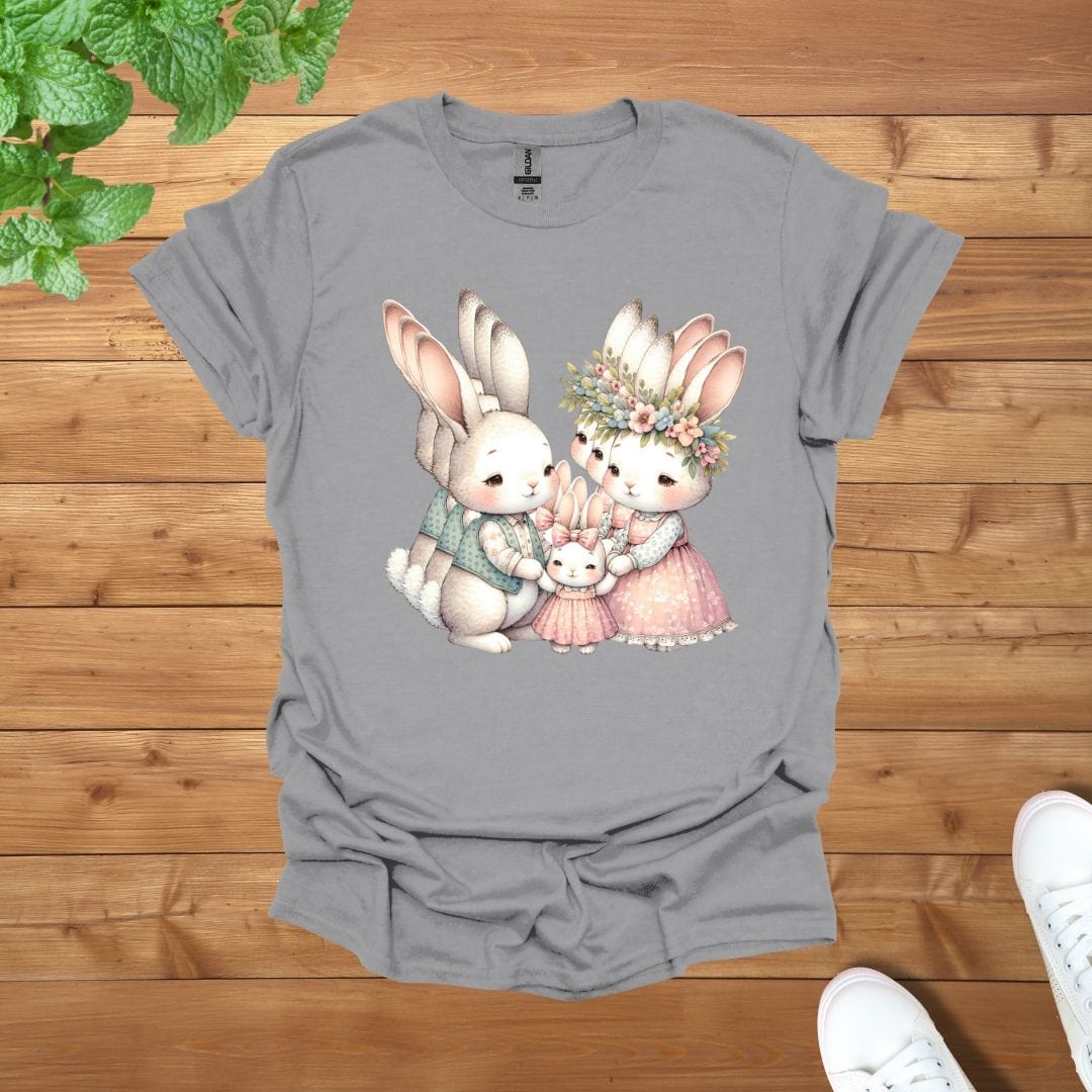 Rabbit Family Bond Unisex Adult T-Shirt