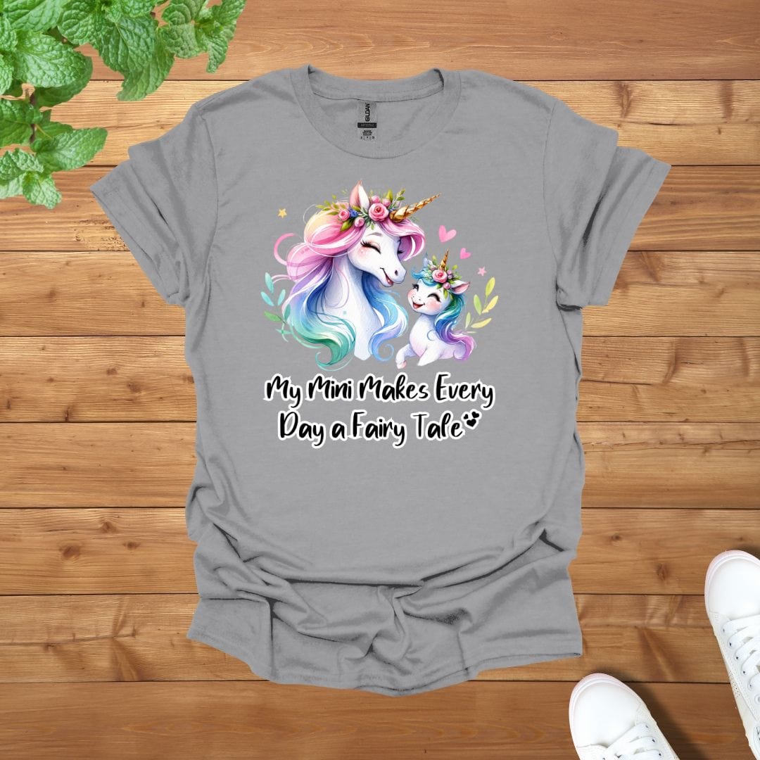 My Mini Unicorn Makes Every Day a Fairy Tale Unisex Adult T-Shirt