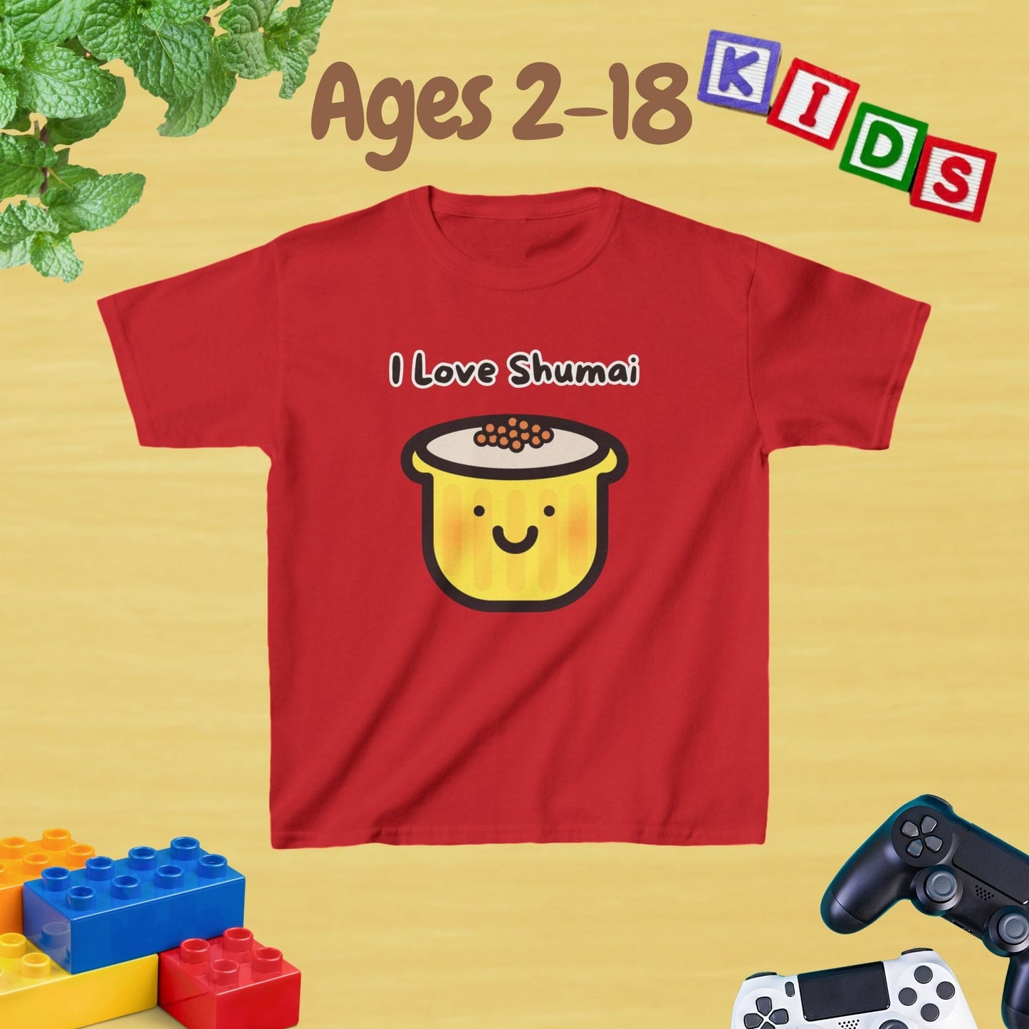 I Love Shumai Kids Tee - Unisex Graphic Tee for Kids Age 2-18