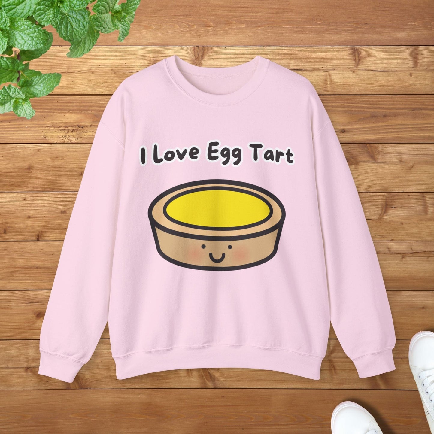 I Love Egg Tart Sweatshirt - Unisex Graphic Adult Sweatshirt for Food Lovers