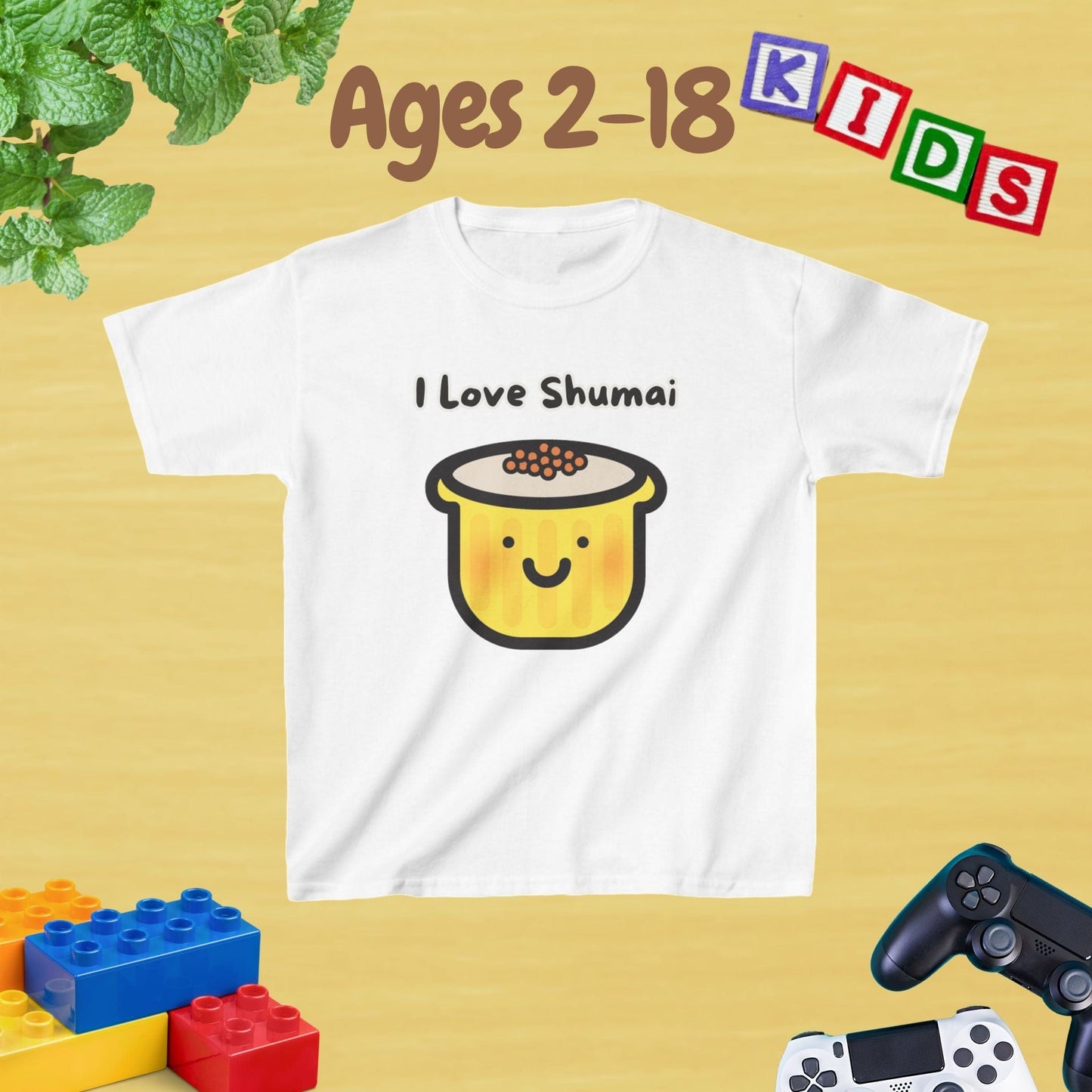 I Love Shumai Kids Tee - Unisex Graphic Tee for Kids Age 2-18