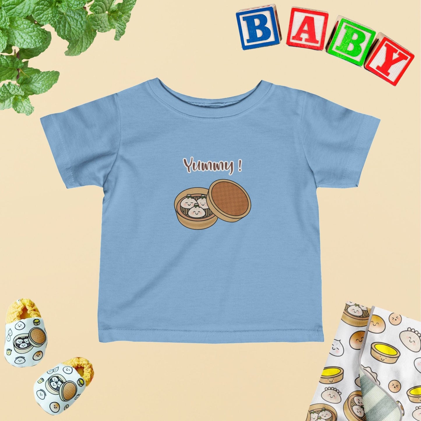 Yummy Dumplings Family Baby T-Shirt Soft Foodie Graphic Tee