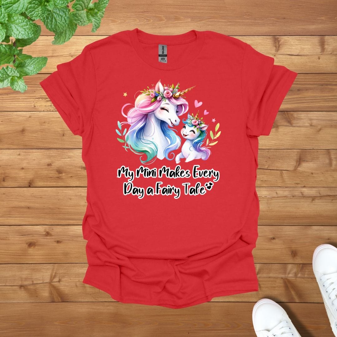 My Mini Unicorn Makes Every Day a Fairy Tale Unisex Adult T-Shirt