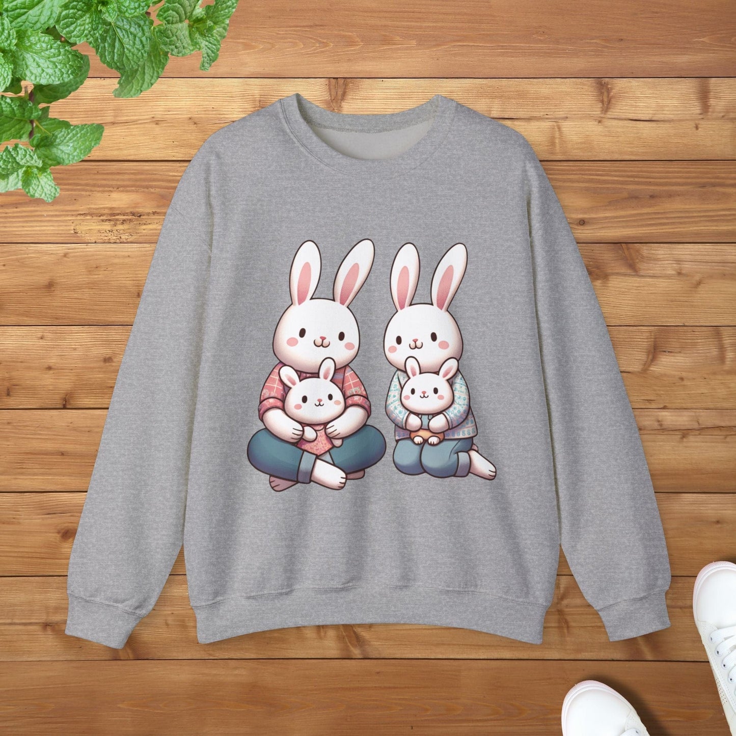 Bunny Family Unisex Adult Sweatshirt
