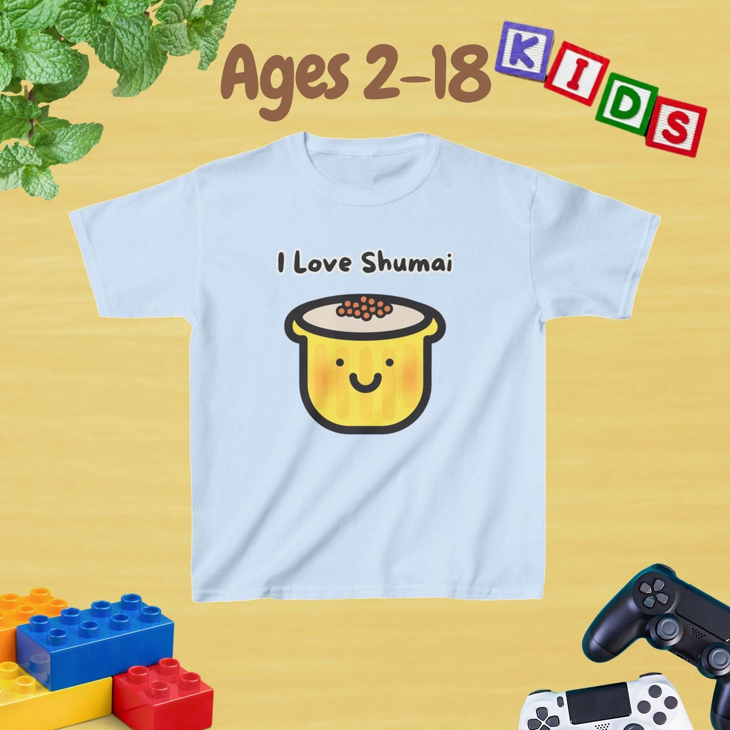 I Love Shumai Kids Tee - Unisex Graphic Tee for Kids Age 2-18