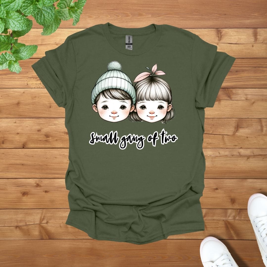 Sibling Besties Twins Best Friends - Small Gang of Two Unisex Adult T-Shirt
