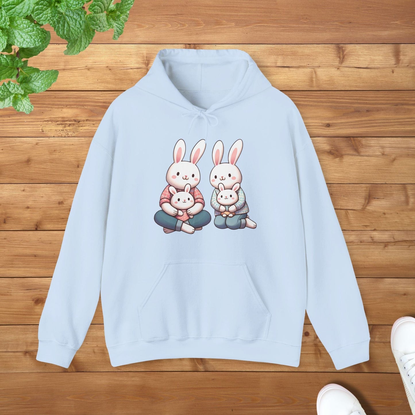 Bunny Family Unisex Adult Hoodie