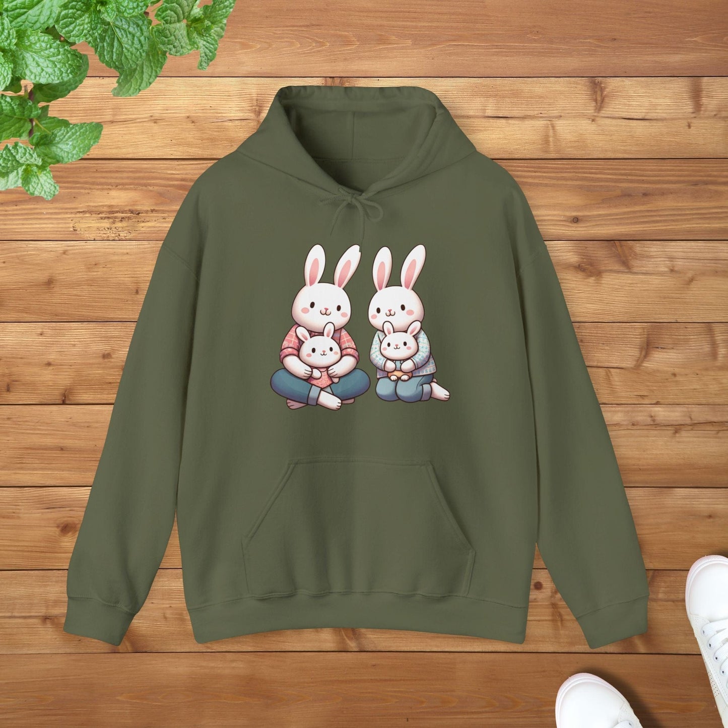 Bunny Family Unisex Adult Hoodie