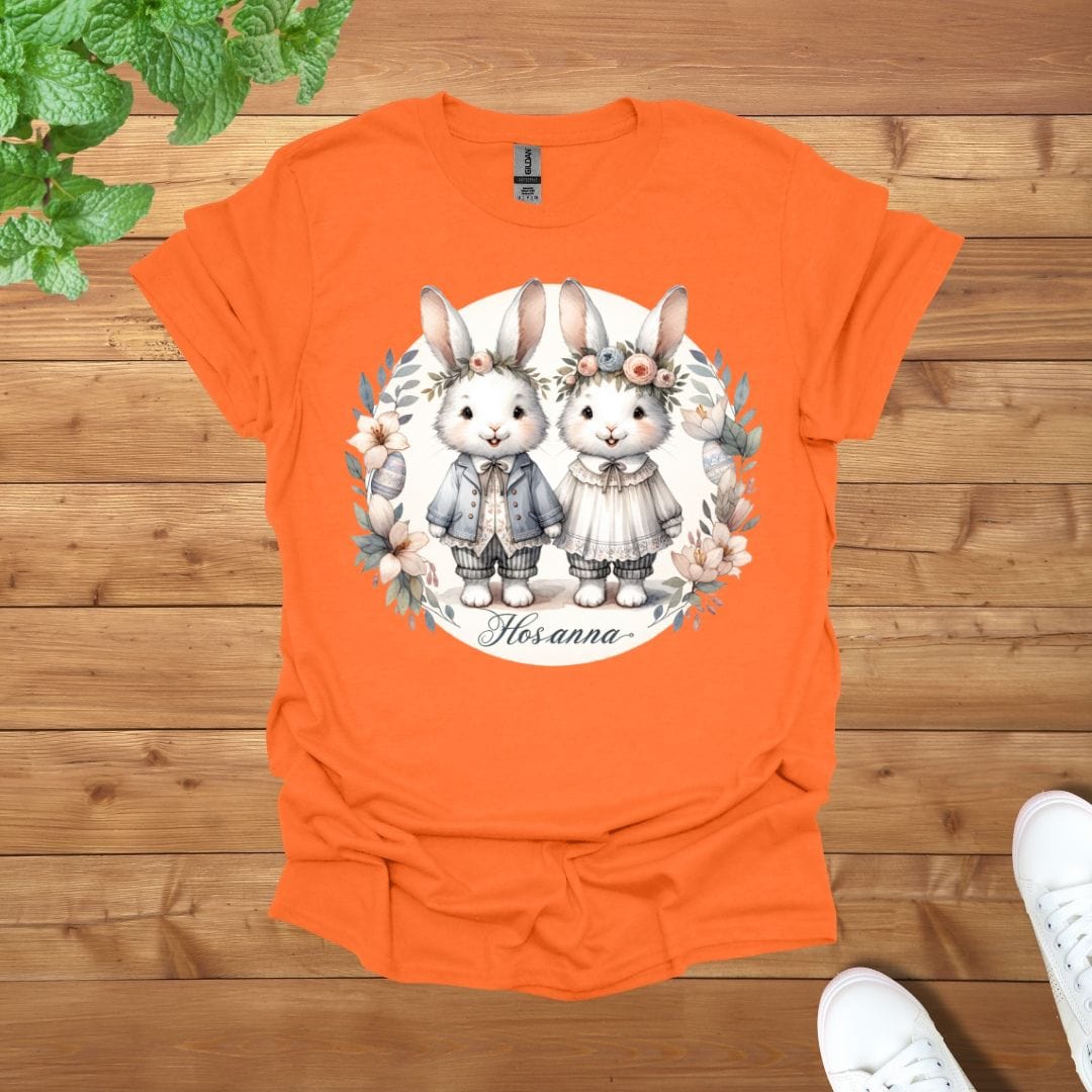 Hosanna Besties Siblings Twins Bunnies Unisex Adult T-Shirt