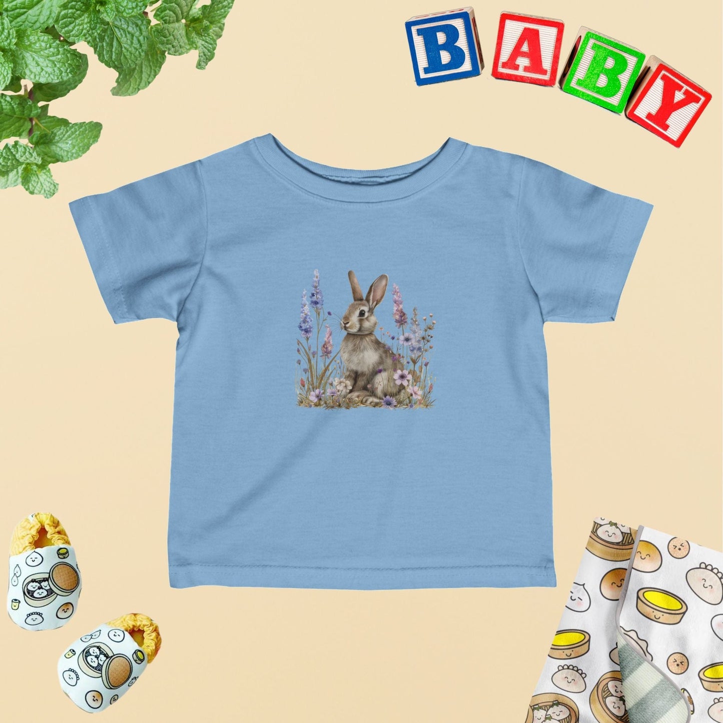 My Grey Bunny Baby Tee