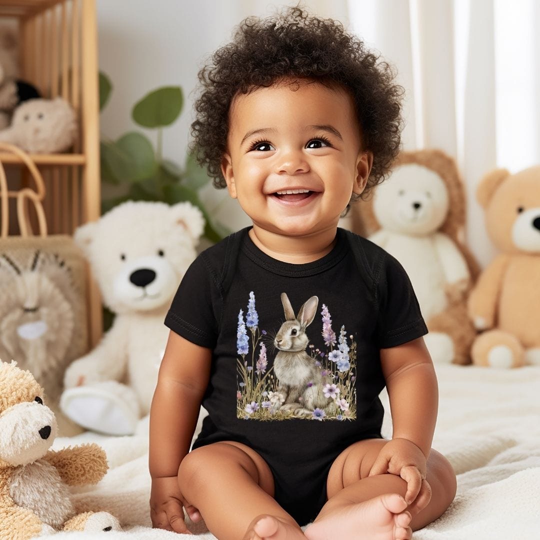 My Grey Bunny Baby Bodysuit