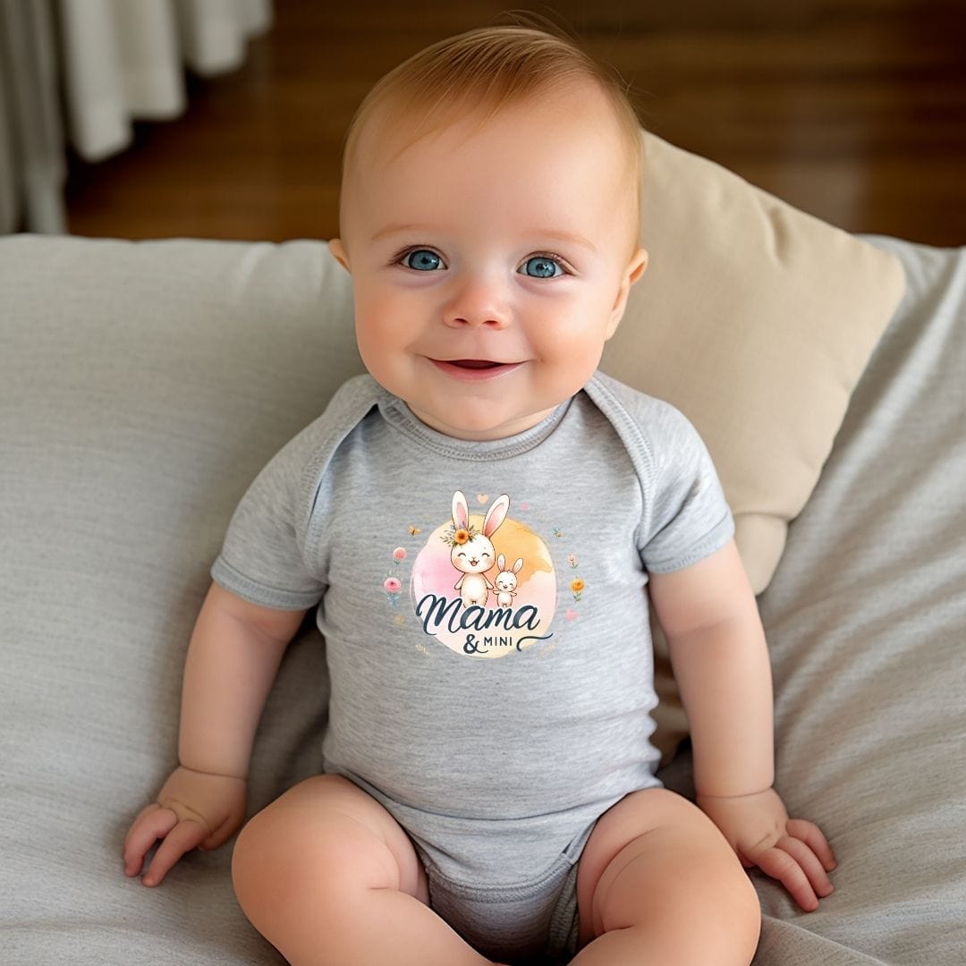 Mama & Mini Bunny Bliss Duo Baby Bodysuit