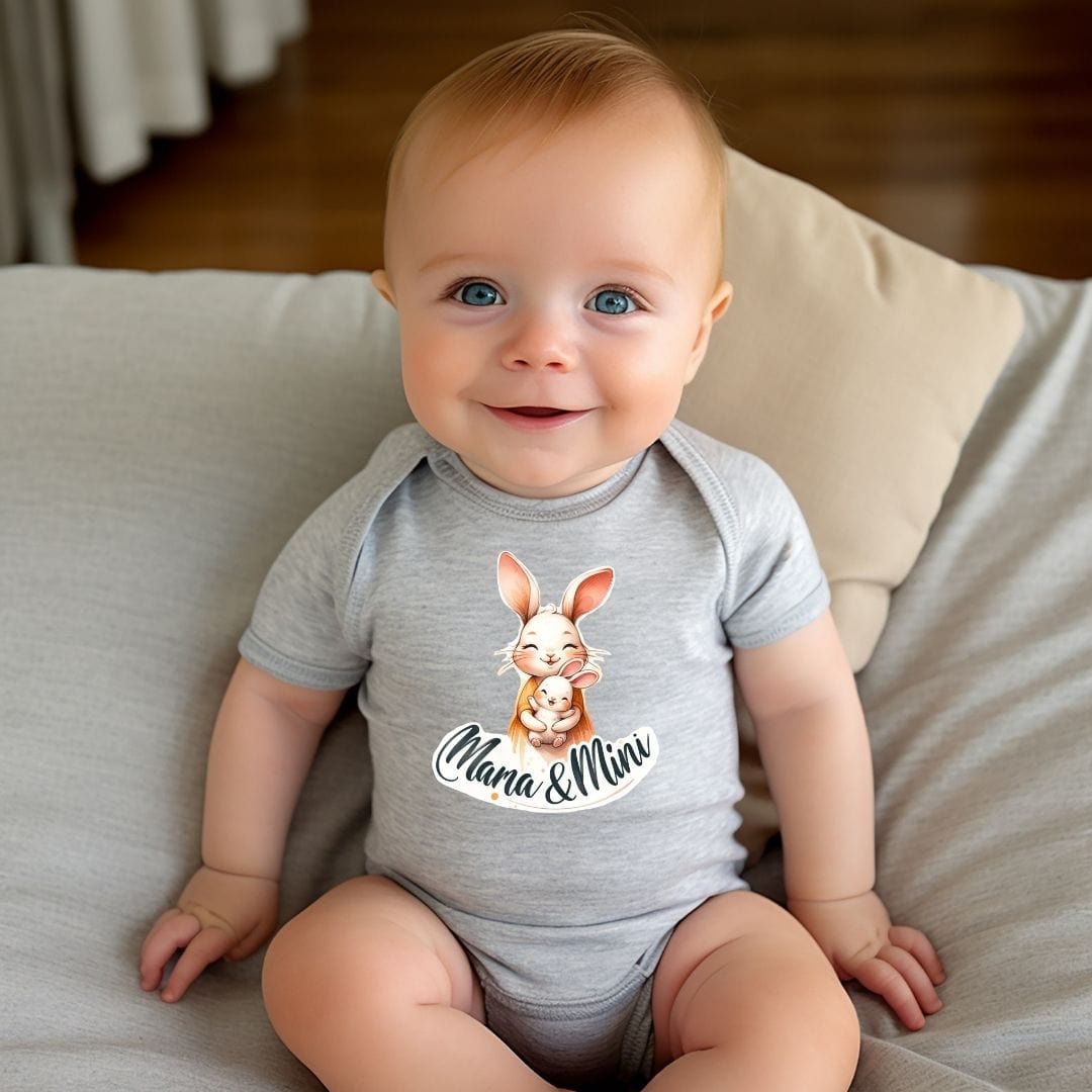 Mama & Mini Charming Rabbit Baby Bodysuit