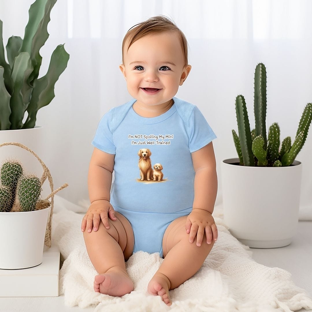 Mama & Mini Golden Retriever Dog - I am NOT Spoiling My Mini, I am Just Well Trained Baby Bodysuit