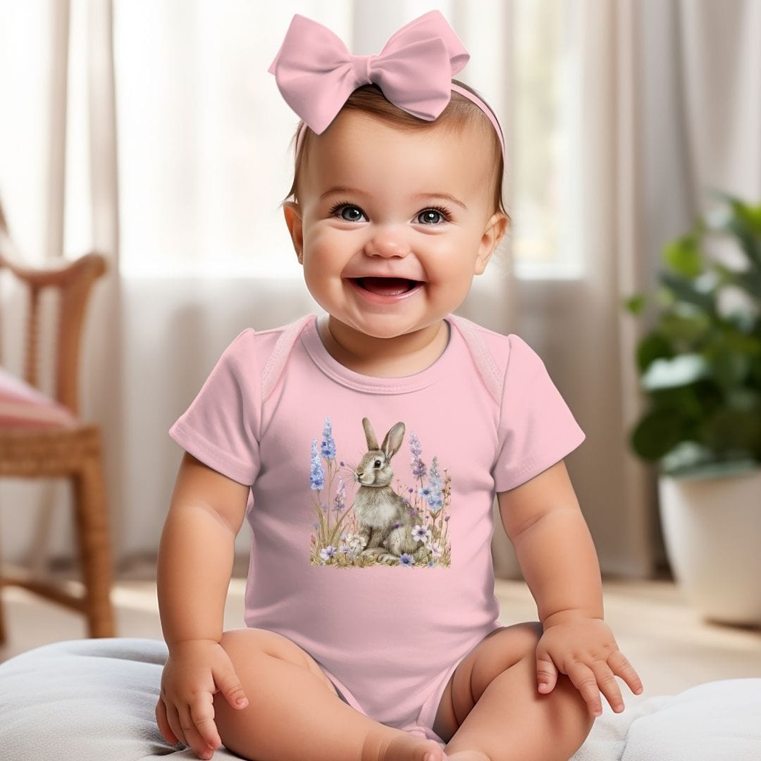 My Grey Bunny Baby Bodysuit