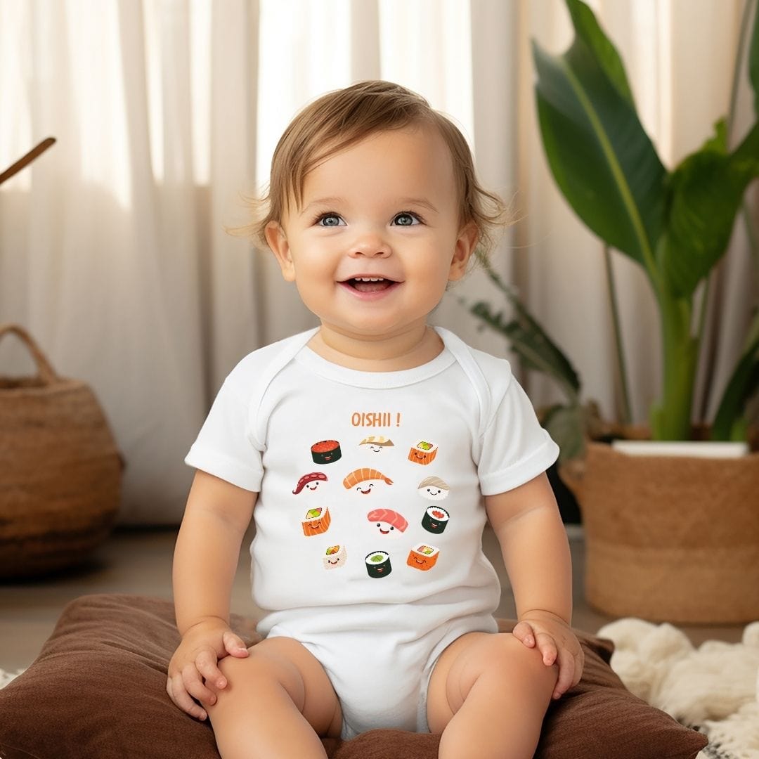 Oishii Sushi Family Baby Bodysuit