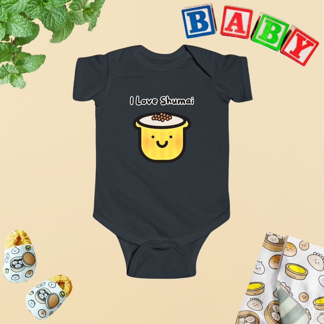I Love Shumai Baby Bodysuit - Unisex Graphic Bodysuit for Babies