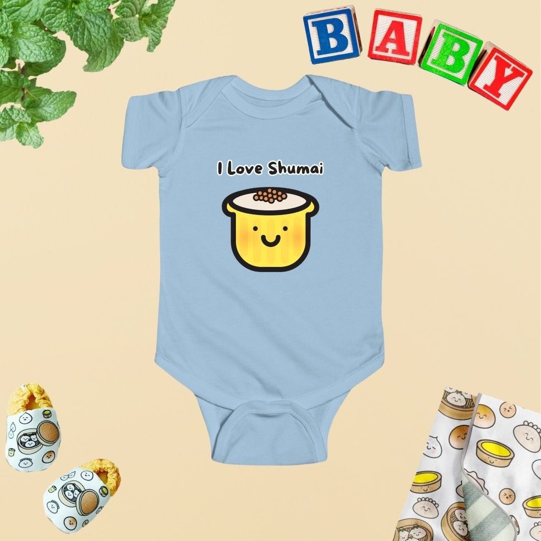 I Love Shumai Baby Bodysuit - Unisex Graphic Bodysuit for Babies