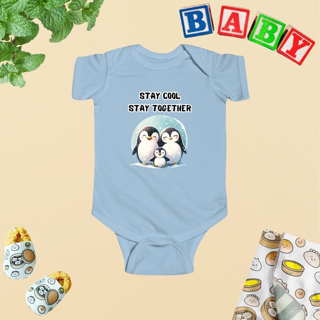 Penguin Family - Stay Cool Stay Together Baby Bodysuit