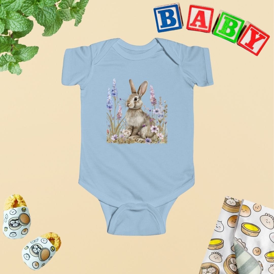 My Grey Bunny Baby Bodysuit