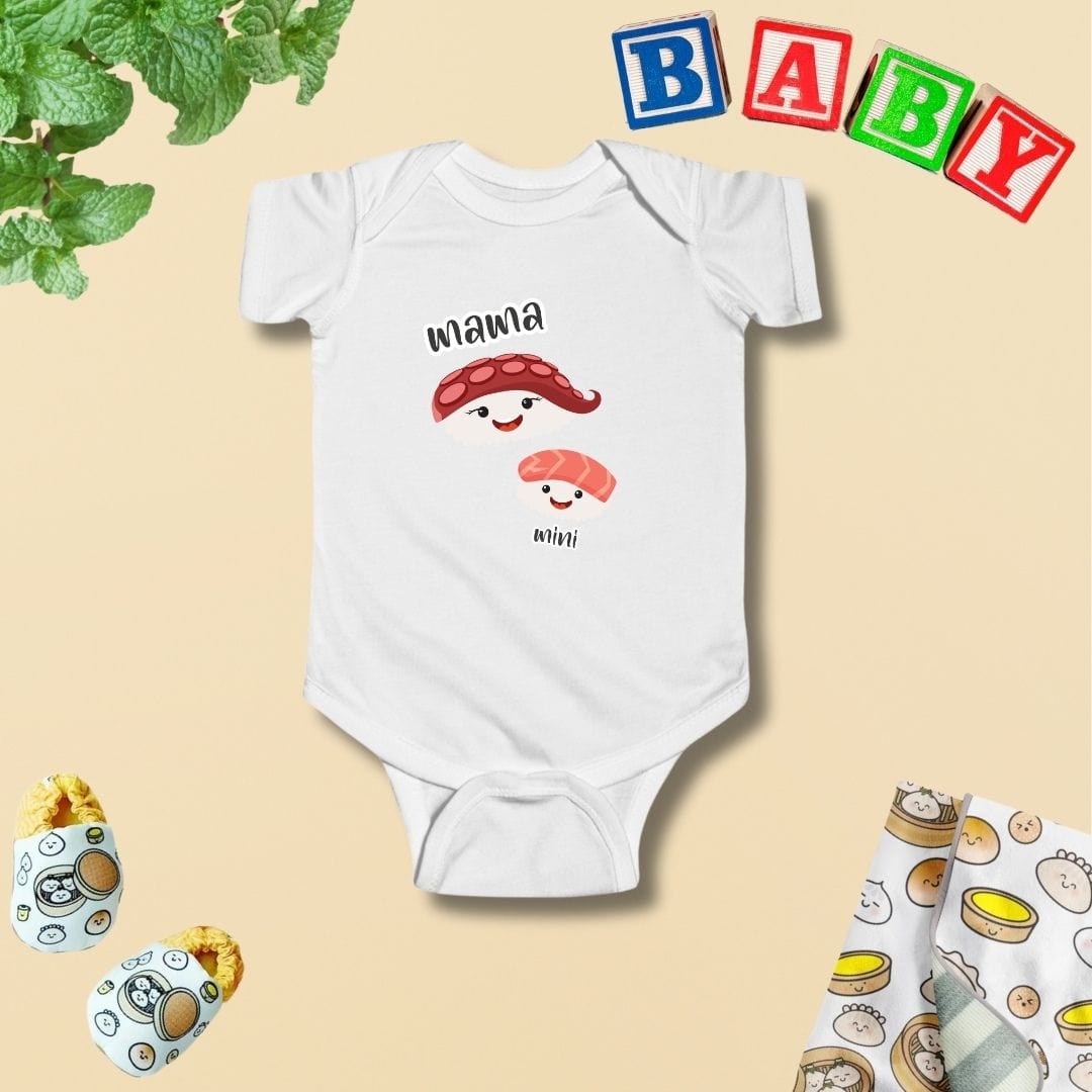 Mama & Mini Sushi Roll Baby Bodysuit