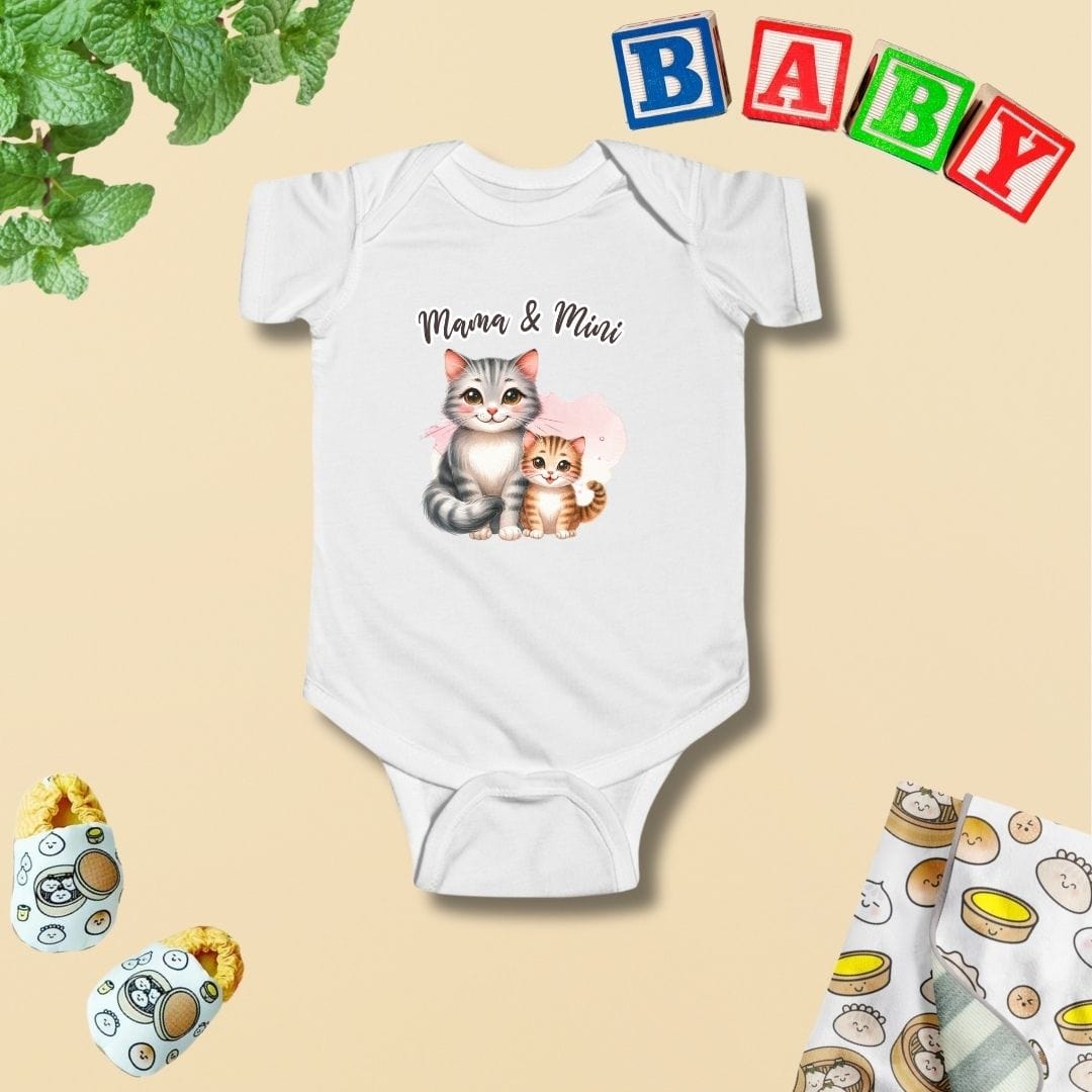 Mama & Mini Kitty Bliss Baby Bodysuit