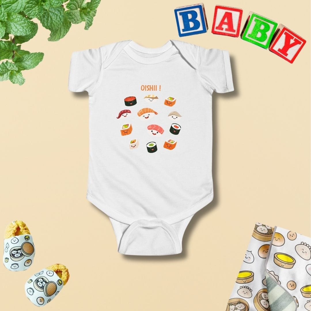 Oishii Sushi Family Baby Bodysuit