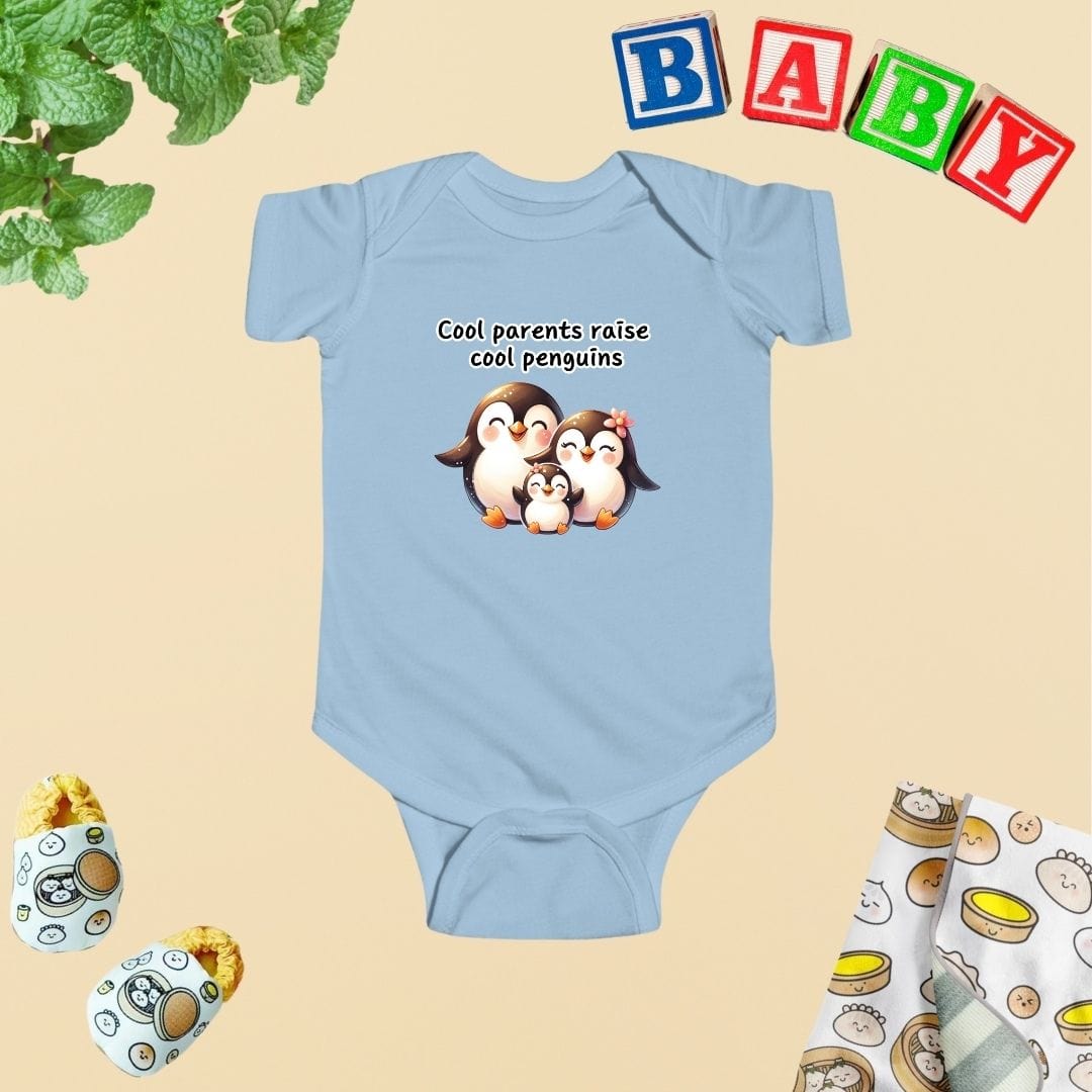 Penguin Family - Cool Parents Raise Cool Penguins Baby Bodysuit