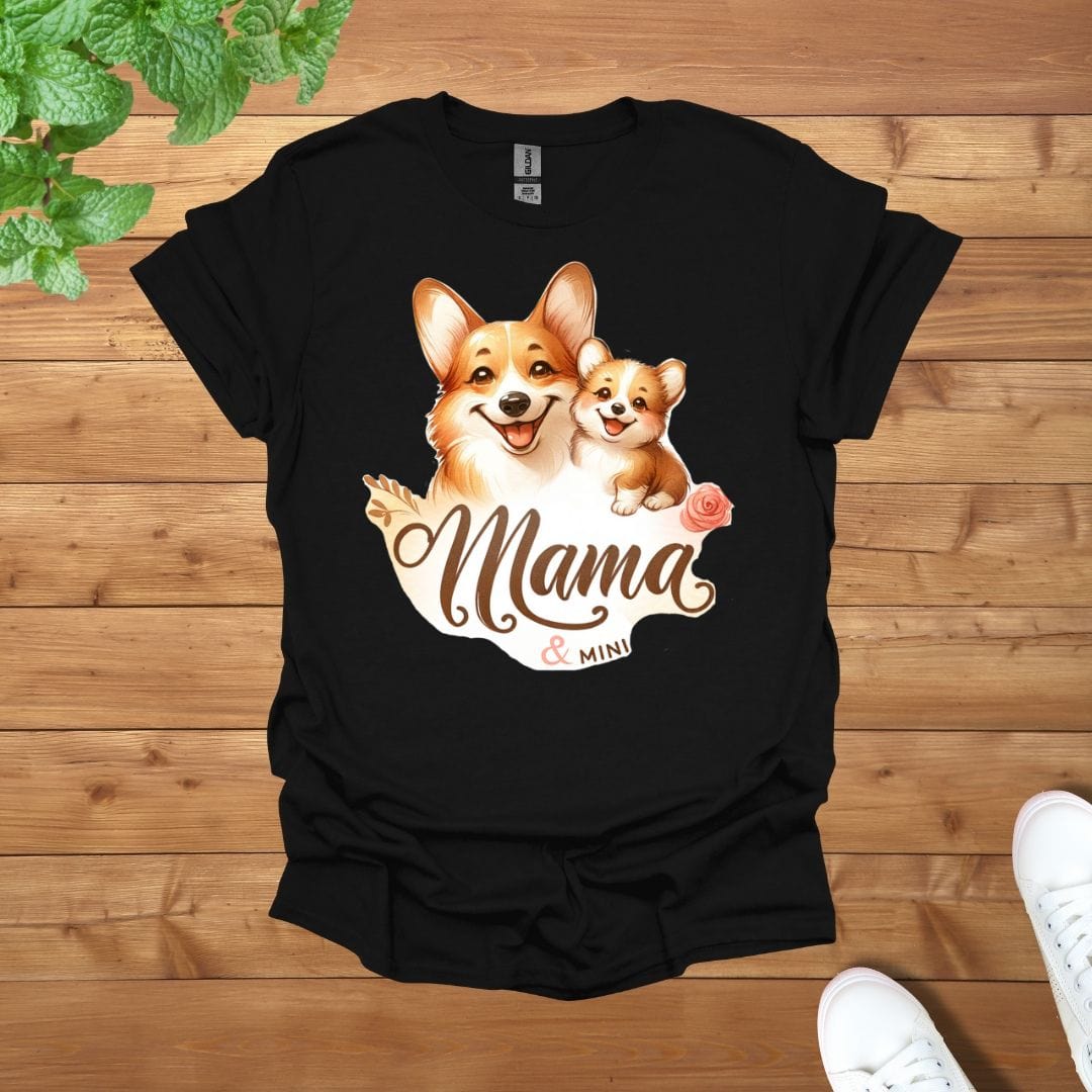 Mama & Mini Sweet Corgi Duo Unisex Adult T-Shirt