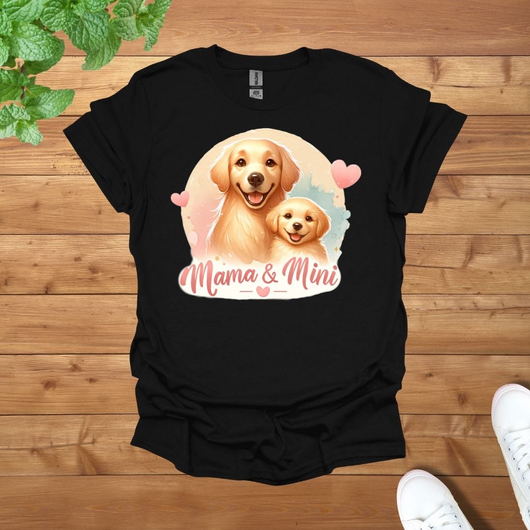 Mama & Mini Dog Golden Retriever Bond Unisex Adult T-Shirt