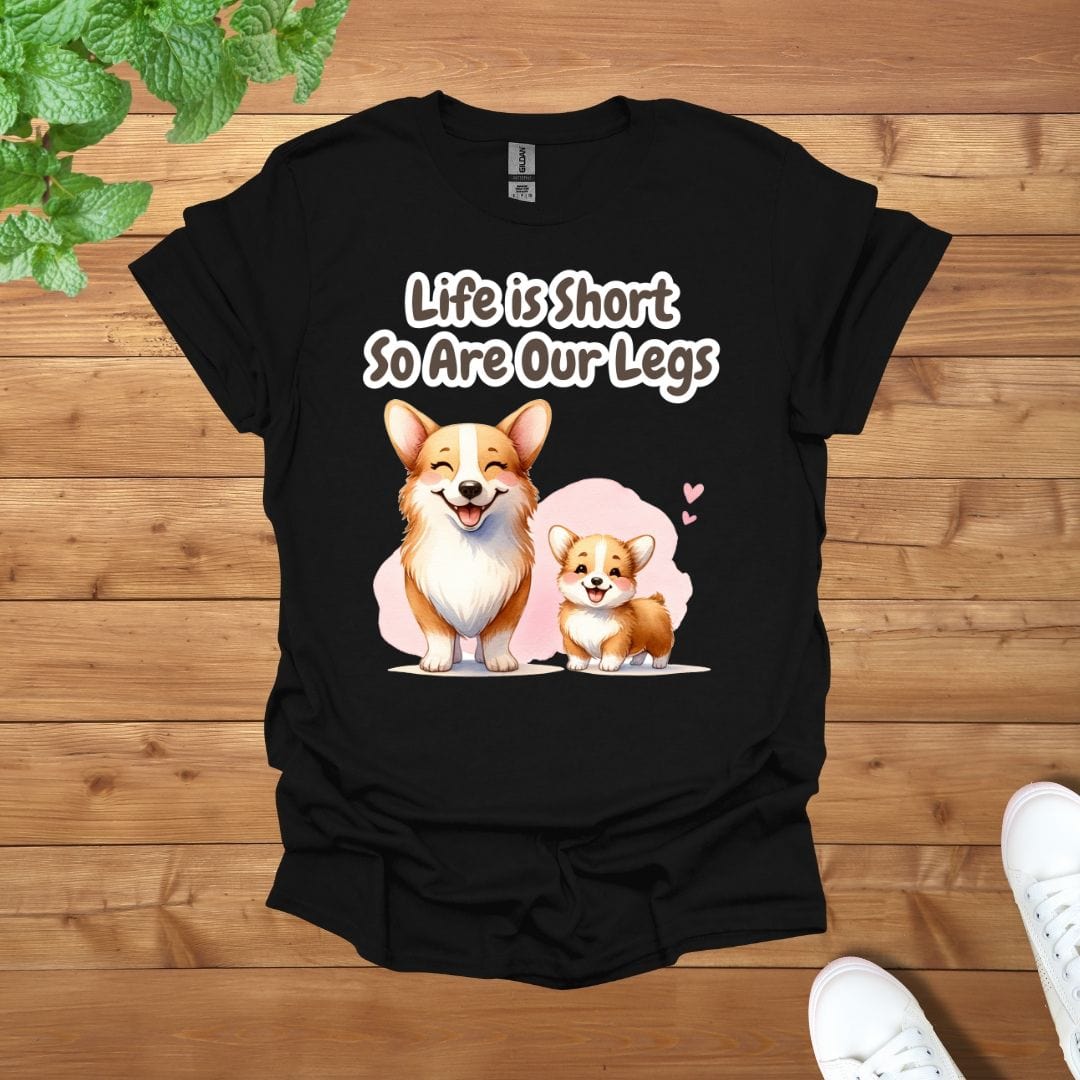 Mama & Mini Corgi - Life is Short, So Are Our Legs Unisex Adult T-Shirt